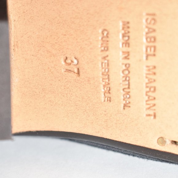 Isabel Marant Dacken Suede Western Embroidered Ankle Boots Faded Black Size 37 - Picture 11 of 11